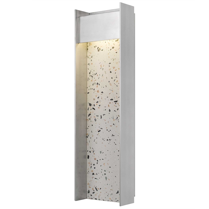 Alteck Terrazzo 20 inch  LED Outdoor Wall Light in Silver