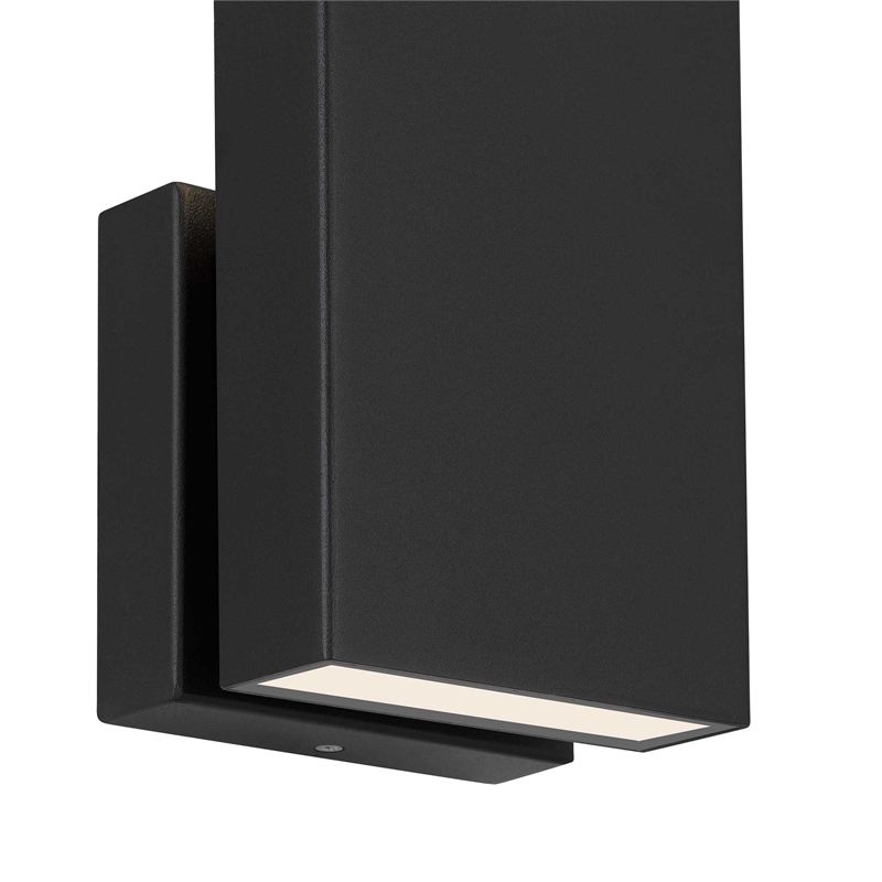 Alteck Mille 12.75 inch  LED Outdoor Wall Light in Black