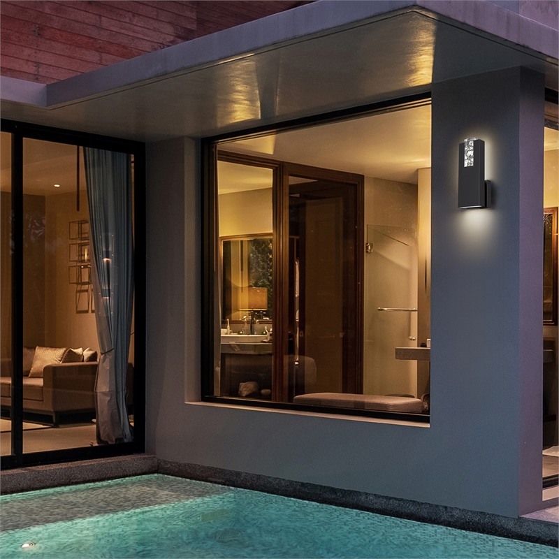 Alteck Mille 12.75 inch  LED Outdoor Wall Light in Black