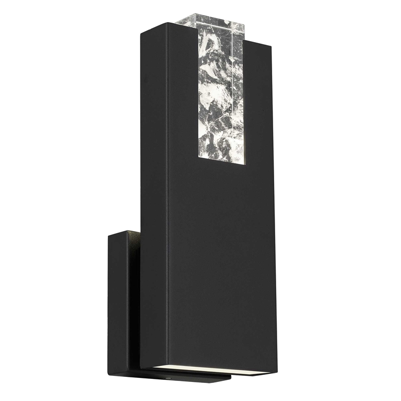 Alteck Mille 12.75 inch  LED Outdoor Wall Light in Black