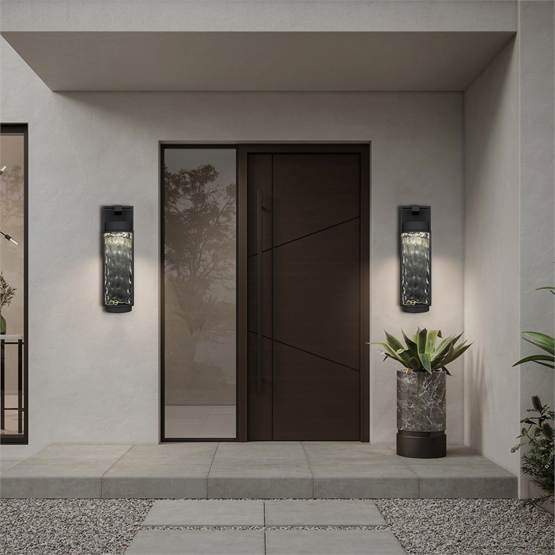 Alteck Winston 21.75 inch  LED Outdoor Wall Light in Black