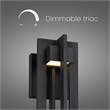 Alteck 4 Bar 13 inch Aluminum LED Outdoor Wall Light Black