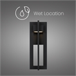 Alteck 4 Bar 13 inch Aluminum LED Outdoor Wall Light Black