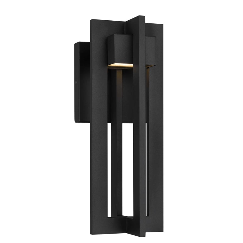 Alteck 4 Bar 13 inch Aluminum LED Outdoor Wall Light Black