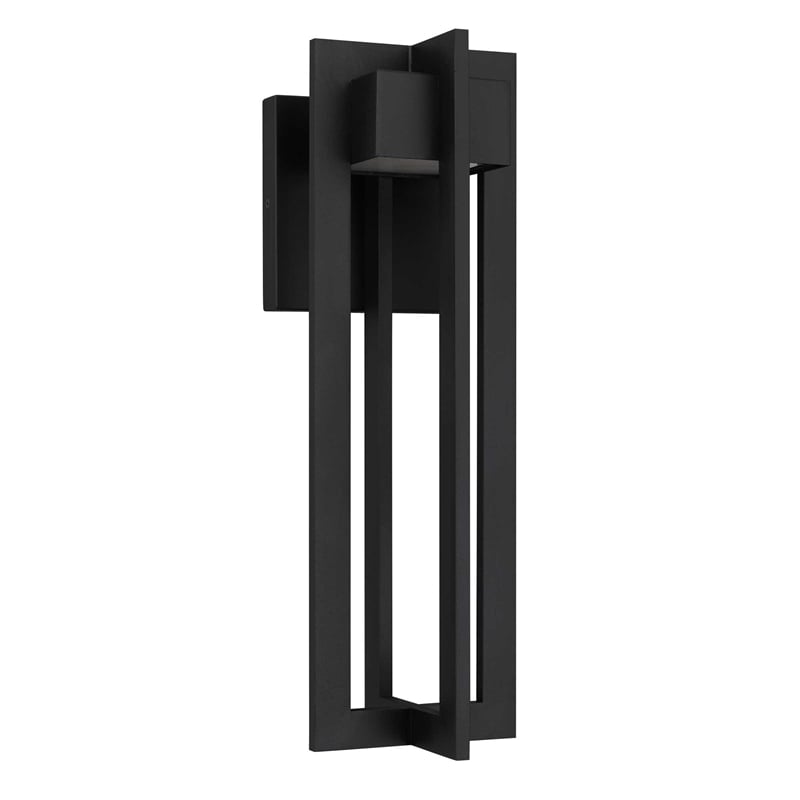 Alteck 4 Bar 18 inch Aluminum LED Outdoor Wall Light Black