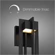 Alteck 4 Bar 18 inch Aluminum LED Outdoor Wall Light Black