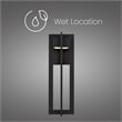 Alteck 4 Bar 18 inch Aluminum LED Outdoor Wall Light Black