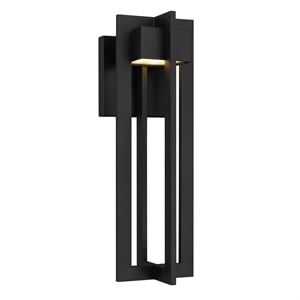 Alteck 4 Bar 18 inch Aluminum LED Outdoor Wall Light Black