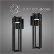 Alteck 4 Bar 23 inch Aluminum LED Outdoor Wall Light Black