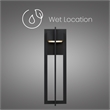 Alteck 4 Bar 23 inch Aluminum LED Outdoor Wall Light Black