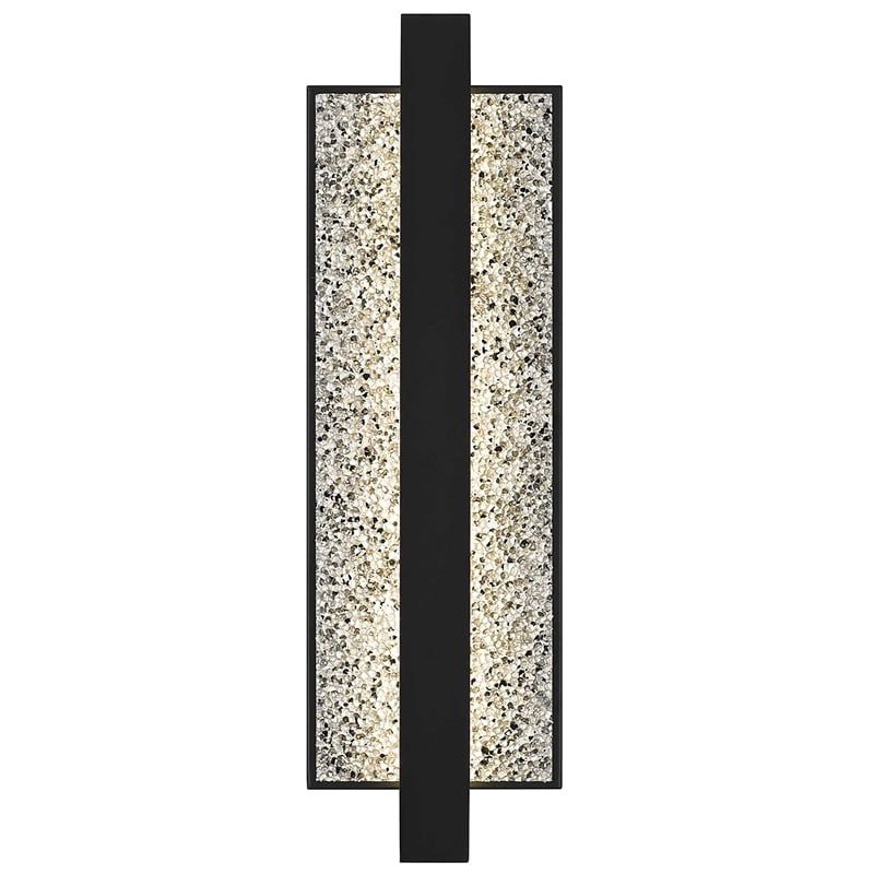 Alteck Seafoam 19 inch Aluminum LED Outdoor Wall Light Black