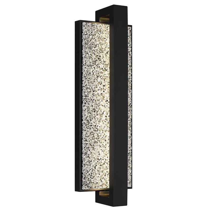 Alteck Seafoam 19 inch Aluminum LED Outdoor Wall Light Black