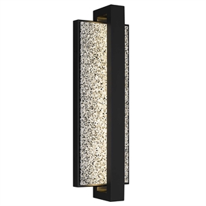 Alteck Seafoam 19 inch Aluminum LED Outdoor Wall Light Black