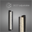 Alteck Seafoam 26 inch Aluminum LED Outdoor Wall Light Black