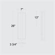 Alteck Seafoam 26 inch Aluminum LED Outdoor Wall Light Black