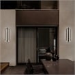 Alteck Seafoam 26 inch Aluminum LED Outdoor Wall Light Black