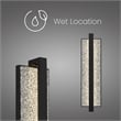 Alteck Seafoam 26 inch Aluminum LED Outdoor Wall Light Black