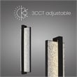 Alteck Seafoam 32 inch Aluminum LED Outdoor Wall Light Black