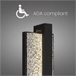 Alteck Seafoam 32 inch Aluminum LED Outdoor Wall Light Black