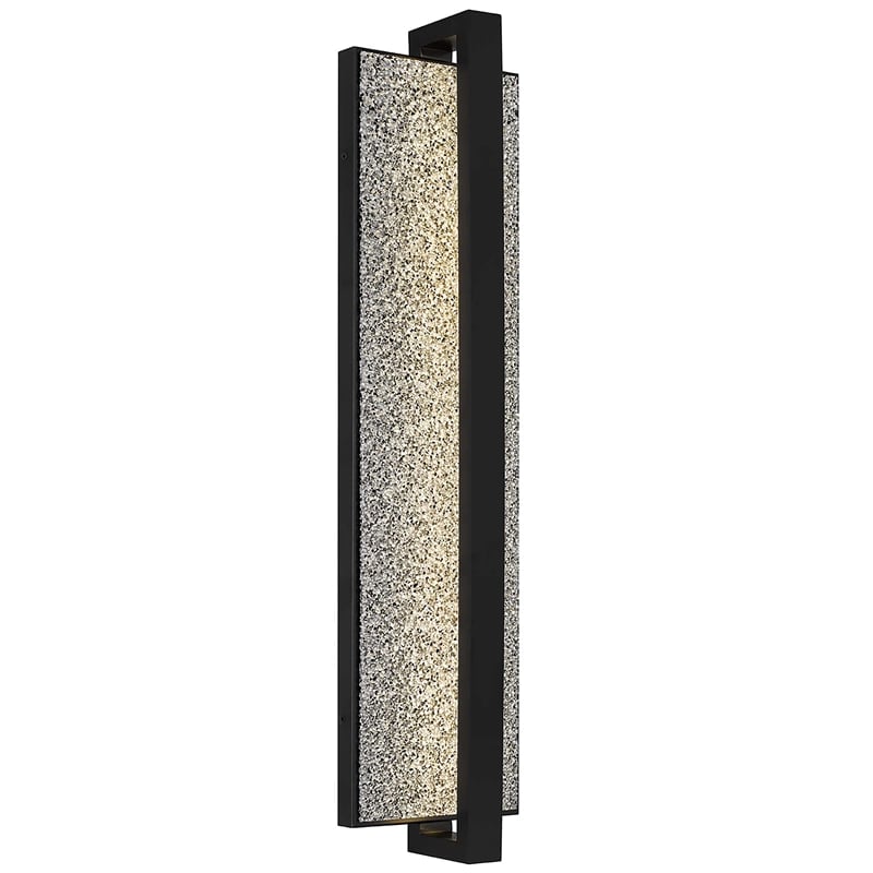 Alteck Seafoam 32 inch Aluminum LED Outdoor Wall Light Black