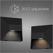 Alteck Ribbed 5 inch Aluminum LED Outdoor Wall Light Black