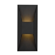 Alteck Ribbed 12 inch Aluminum LED Outdoor Wall Light Black