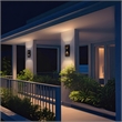 Alteck Ribbed 12 inch Aluminum LED Outdoor Wall Light Black