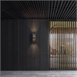 Alteck Ribbed 12 inch Aluminum LED Outdoor Wall Light Black