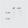 Alteck Aura 12 inch Aluminum LED Outdoor Wall Light Black
