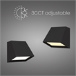 Alteck Fillet 6 inch Aluminum LED Outdoor Wall Light Black