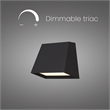 Alteck Fillet 6 inch Aluminum LED Outdoor Wall Light Black