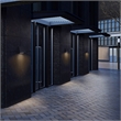 Alteck Fillet 6 inch Aluminum LED Outdoor Wall Light Black