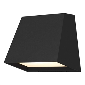 Alteck Fillet 6 inch Aluminum LED Outdoor Wall Light Black