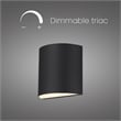 Alteck Veil 3 CCT Aluminum LED Outdoor Wall Light Black