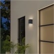 Alteck Veil 3 CCT Aluminum LED Outdoor Wall Light Black