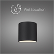 Alteck Veil 3 CCT Aluminum LED Outdoor Wall Light Black