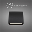 Alteck Slope 4.5 inch Aluminum LED Outdoor Wall Light Black