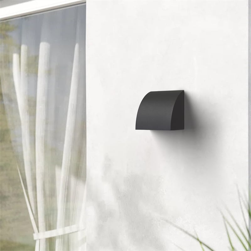 Alteck Slope 4.5 inch Aluminum LED Outdoor Wall Light Black