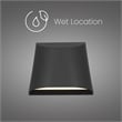 Alteck Ambit 5.5 inch Aluminum LED Outdoor Wall Light Black