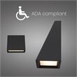 Alteck Slant 5 inch Aluminum LED Outdoor Wall Light Black