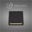 Alteck Slant 5 inch Aluminum LED Outdoor Wall Light Black