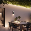 Alteck Paletto 16 inch Aluminum LED Outdoor Wall Light Black