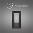 Alteck Paletto 16 inch Aluminum LED Outdoor Wall Light Black