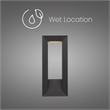 Alteck Paletto 22 inch Aluminum LED Outdoor Wall Light Black