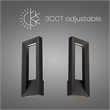 Alteck Paletto 22 inch Aluminum LED Outdoor Wall Light Black