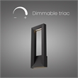 Alteck Paletto 22 inch Aluminum LED Outdoor Wall Light Black