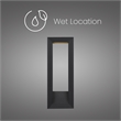 Alteck Paletto 28 inch Aluminum LED Outdoor Wall Light Black