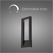 Alteck Paletto 28 inch Aluminum LED Outdoor Wall Light Black