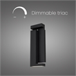 Alteck Dance 18 inch Stainless Steel LED Outdoor Wall Light Black