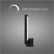Alteck Lana 18 inch Aluminum LED Outdoor Wall Light Black